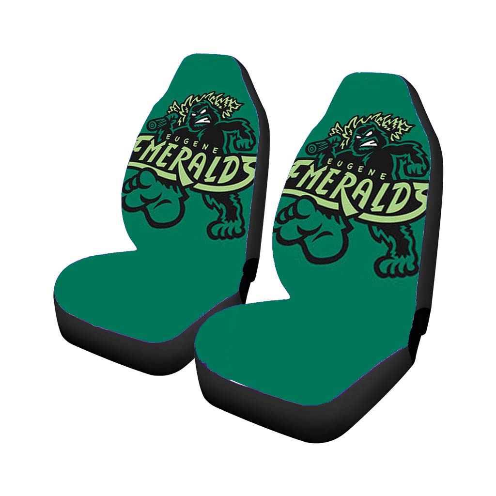 Eugene Emeralds Basebal Logo Green Car Seat Covers