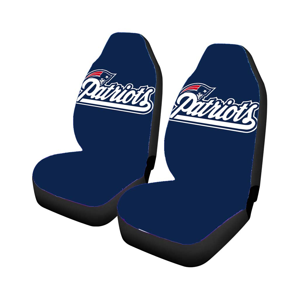 Front New England Patriots Logo Car Seat Covers