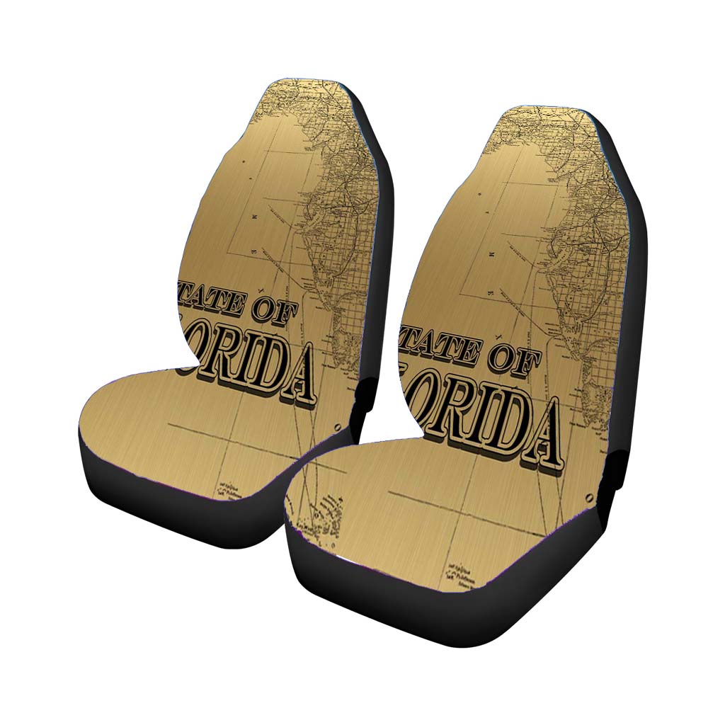Gold State Of Florida Car Seat Covers