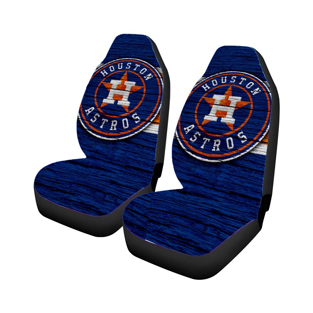 Houston Astros Wood Logo Car Seat Cover Waterproof Protection