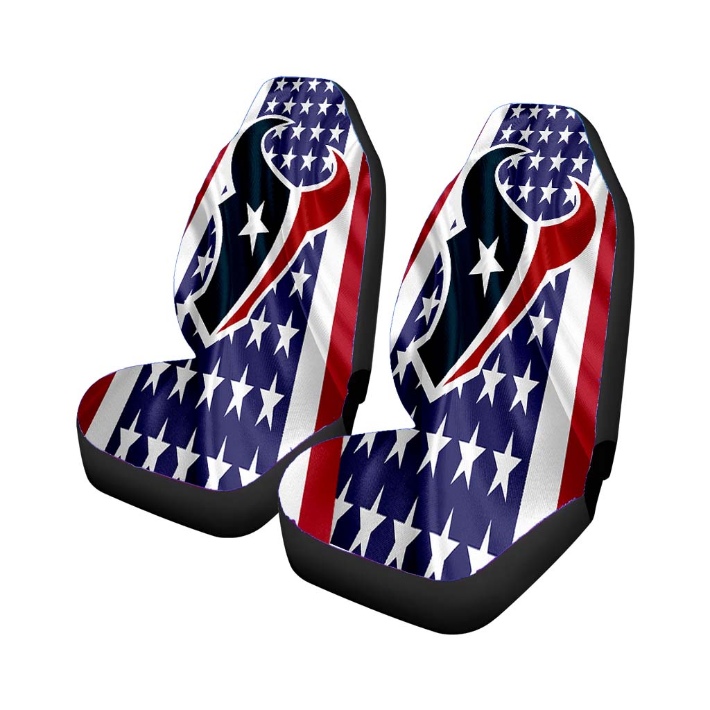 Houston Texans Emblem Silk Flag Car Seat Cover Waterproof Protection