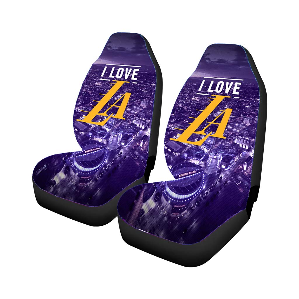 I Love La Lakers Car Seat Covers
