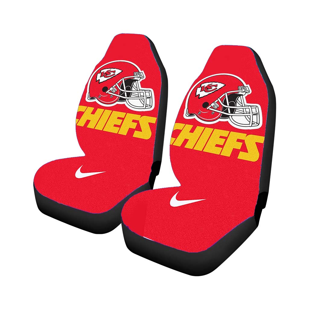 Kansas City Chiefs Helmet Rear Car Seat Covers