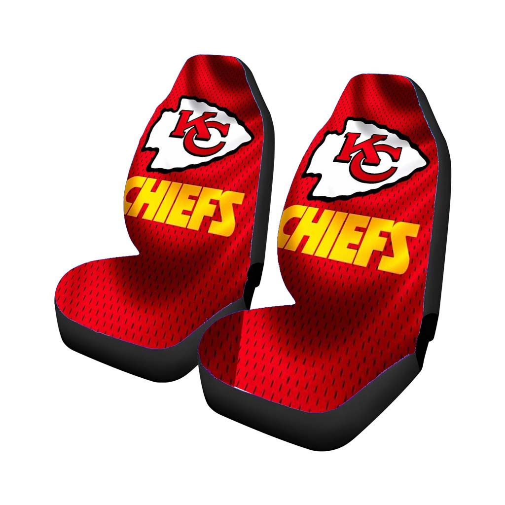 Kansas City Chiefs Jersey Texture Wallpaper Car Seat Covers