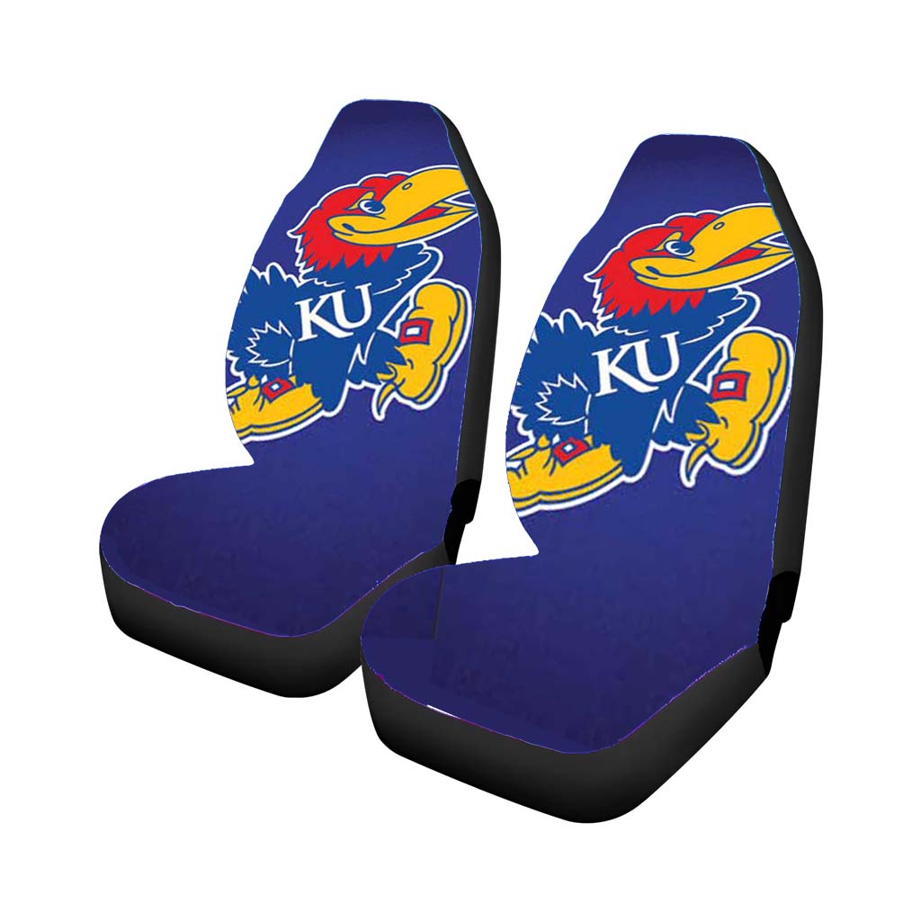 Kansas Jayhawks Big Blue Fade Car Seat Cover Waterproof Protection