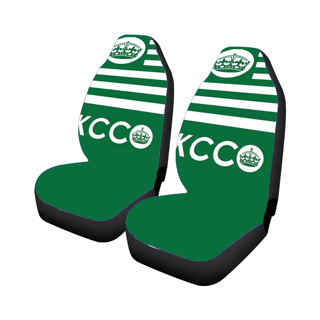 Keep Calm Chive On Green Shape Car Seat Covers