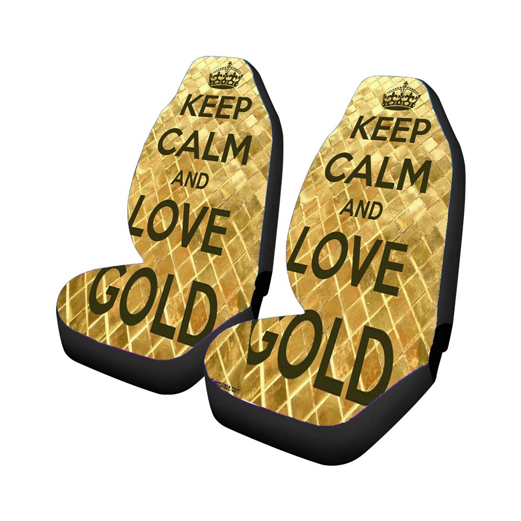Keep Calm Love Gold Car Seat Cover Waterproof Protection