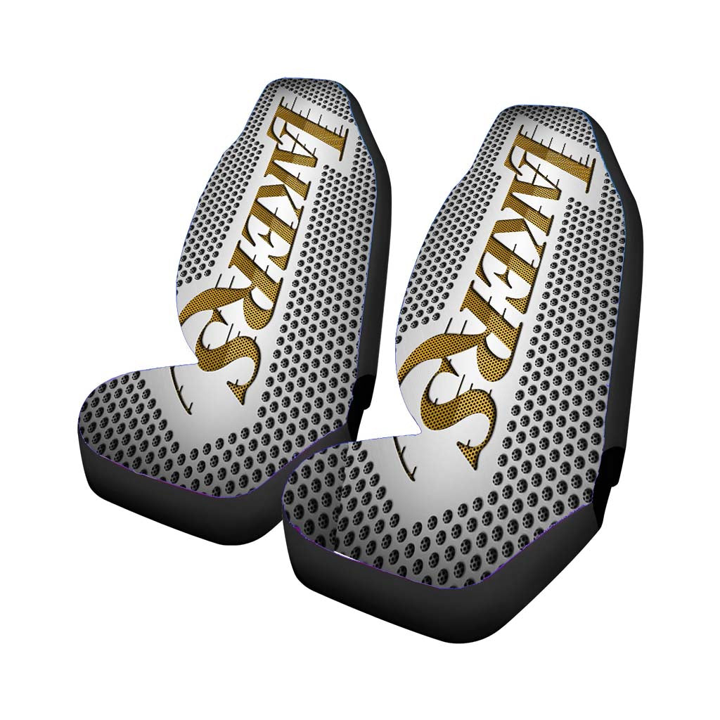 Lakers Gold Texture Basket Balls Nba Car Seat Covers