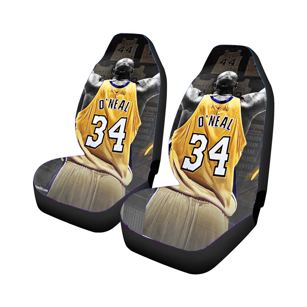 Lakers Team Number 34 Rear Car Seat Covers