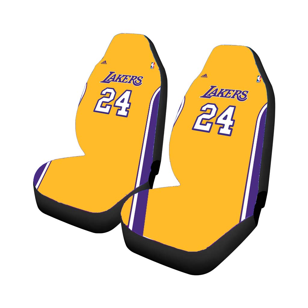 Lakers Twenty Four Team Yellow Purple Car Seat Covers