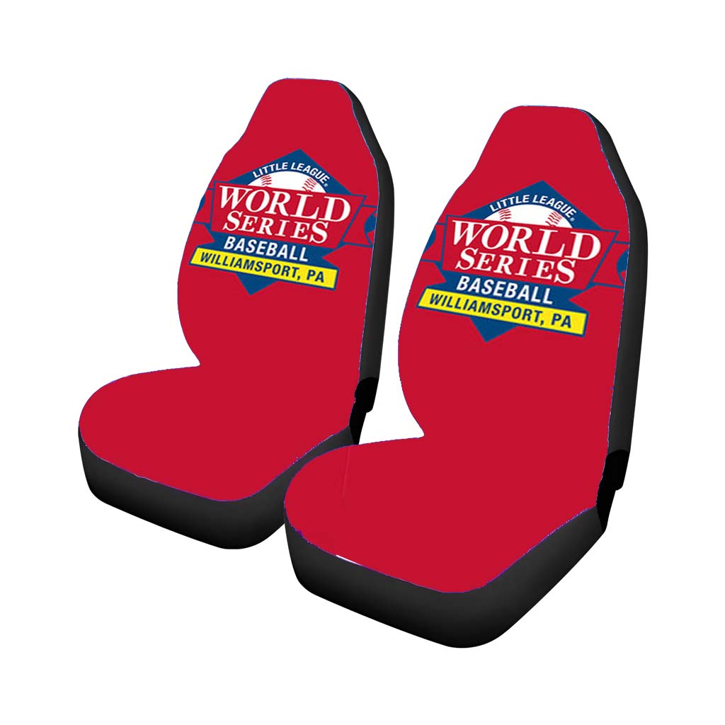 Little Lague World Series Baseball Logo Red Car Seat Covers
