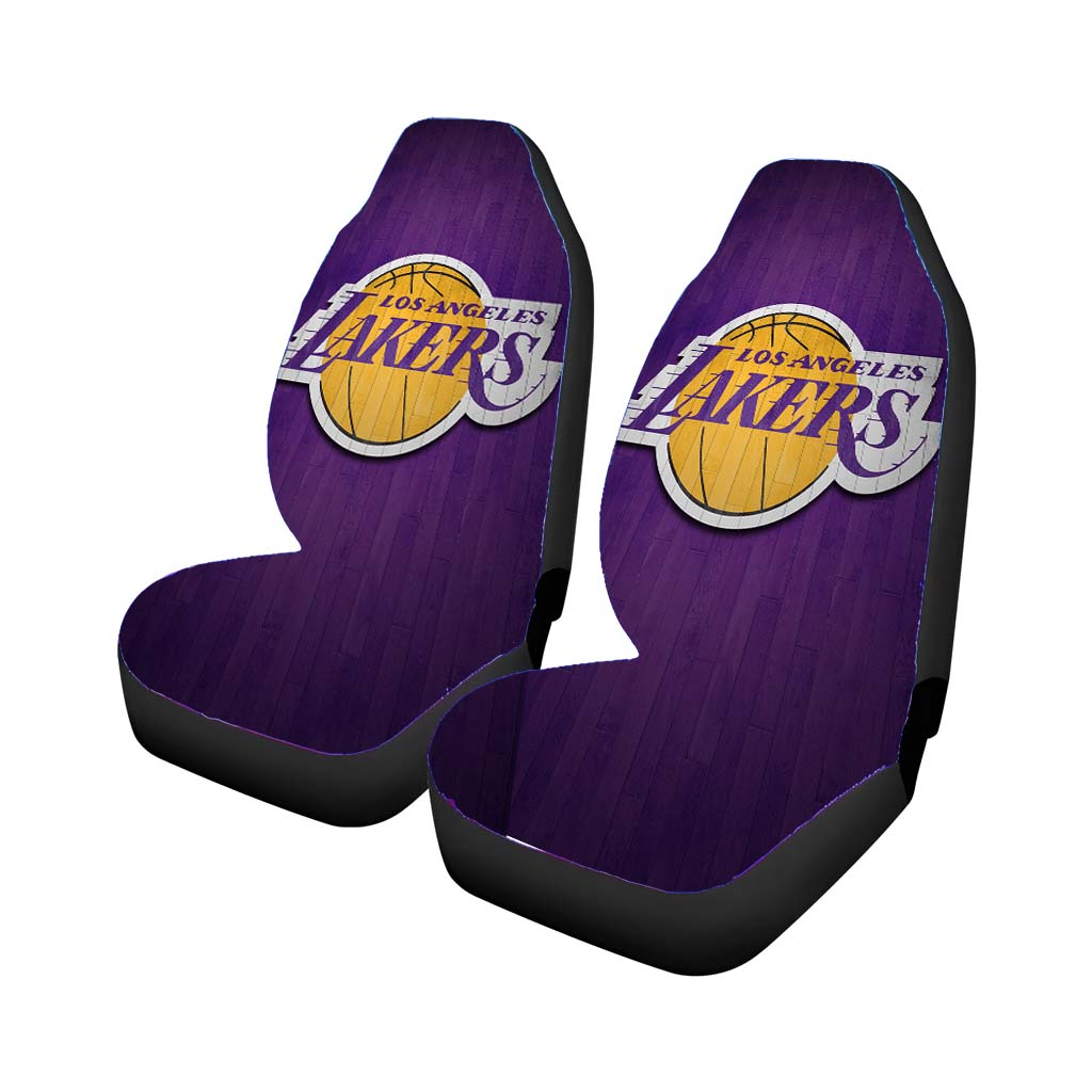 Los Angeles Lakers Wood Logo Car Seat Covers