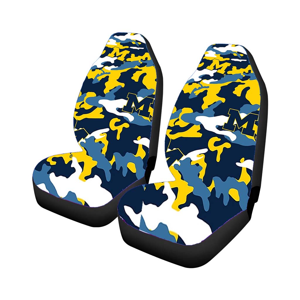 M Michigan Logo Camouflage Car Seat Covers