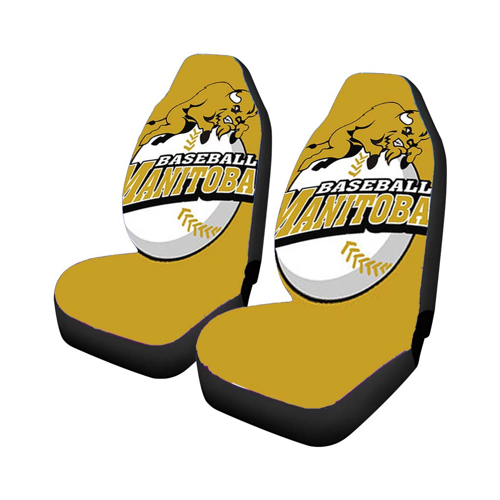 Manitoba Baseball Logo Gold Car Seat Covers