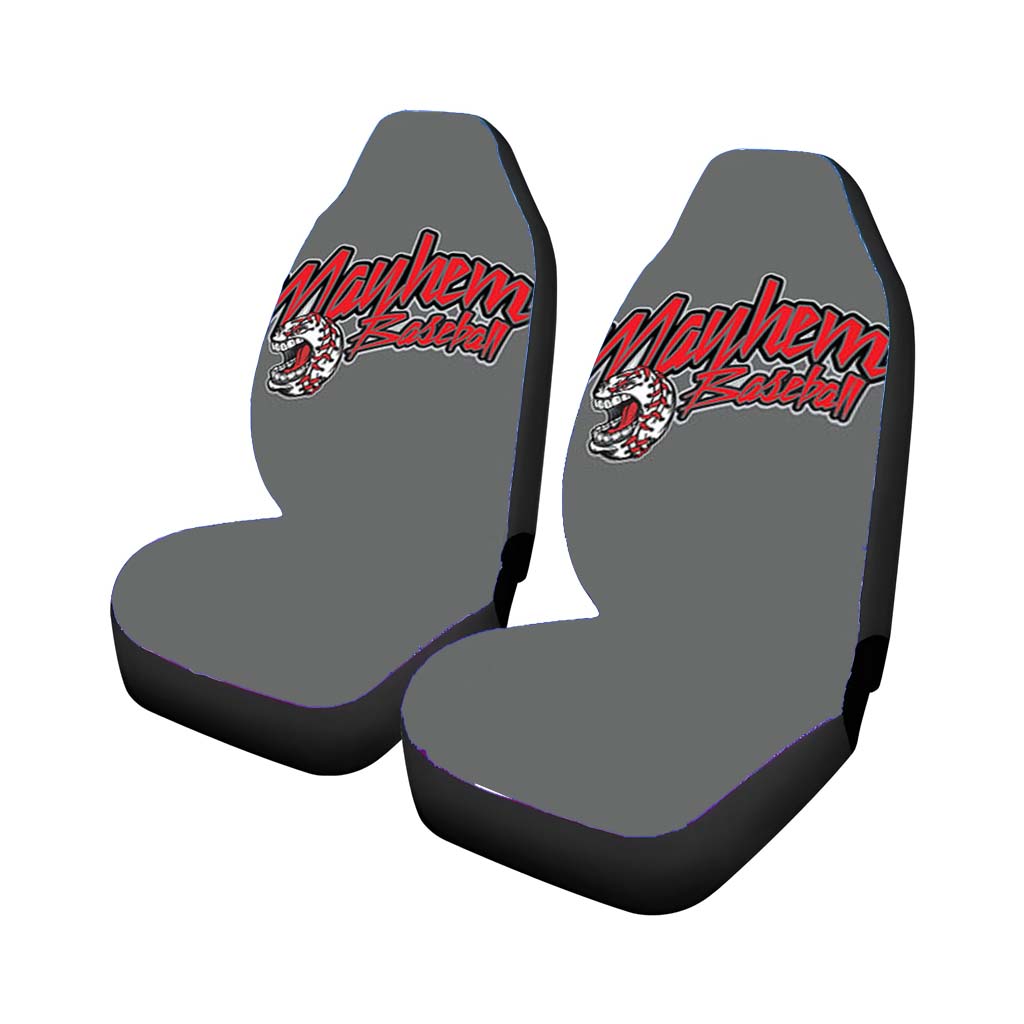 Mayhem Baseball Logo Gray Car Seat Covers