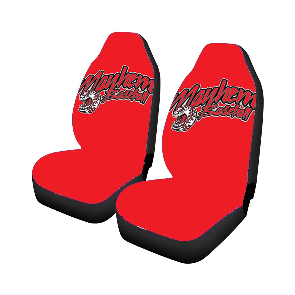 Mayhem Baseball Logo Red Car Seat Covers