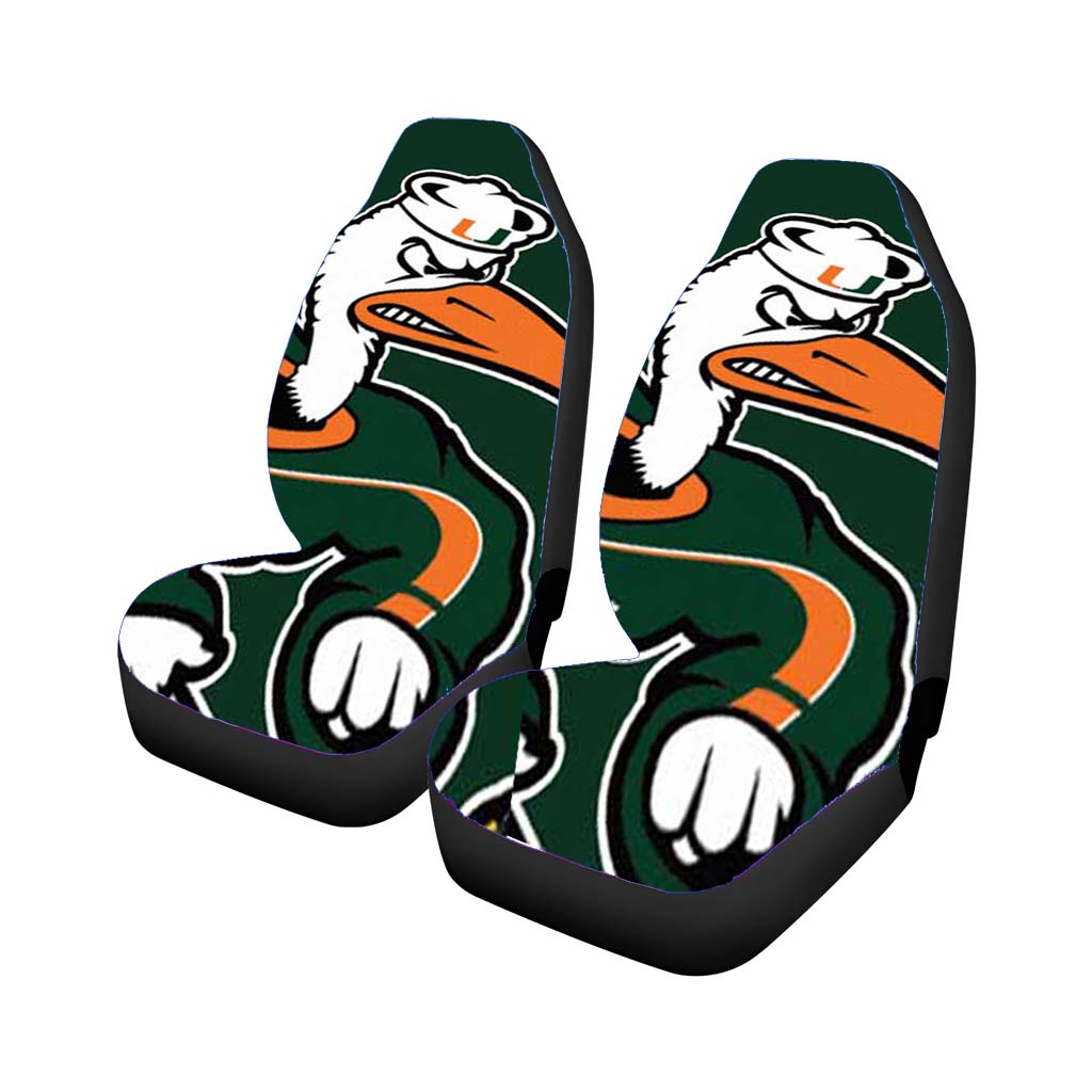 Miami Hurricanes Big Logo Rear Car Seat Covers