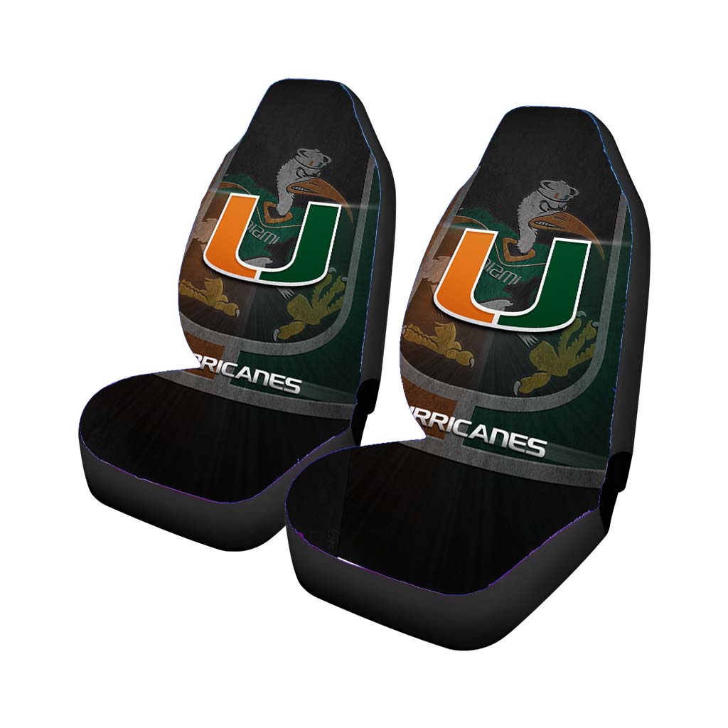Miami Hurricanes Um Rear Car Seat Covers