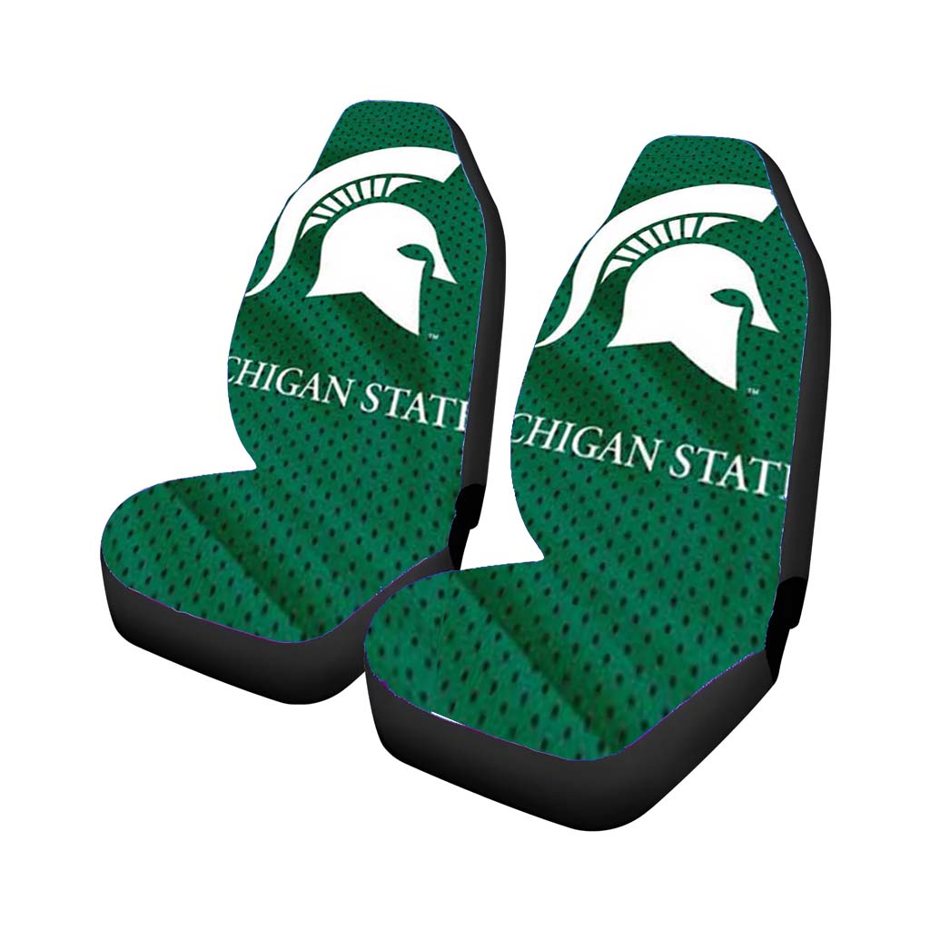 Michigan State Logo On Green Jersey Car Seat Cover Waterproof Protection