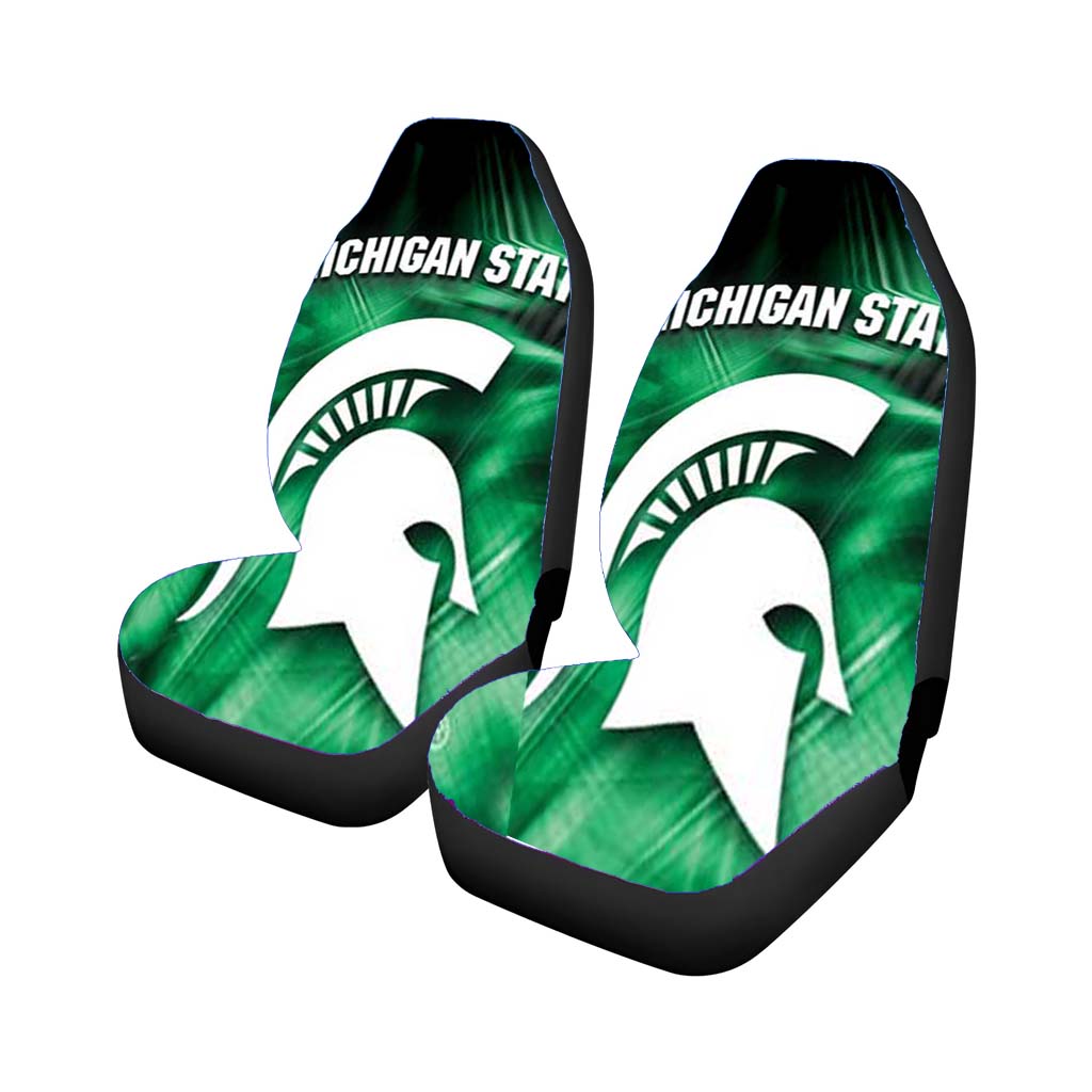 Michigan State Misty Green Car Seat Covers