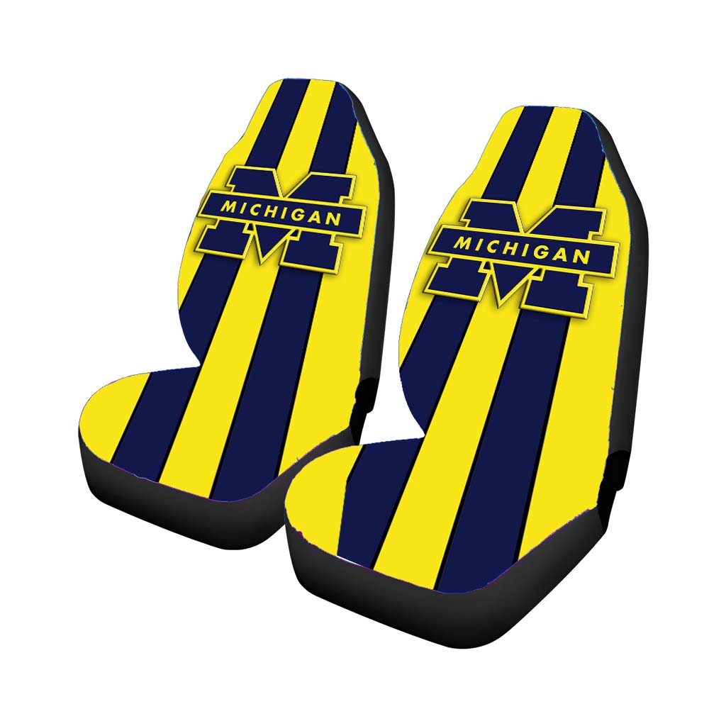 Michigan University Wolverines Stripe Logo Car Seat Covers
