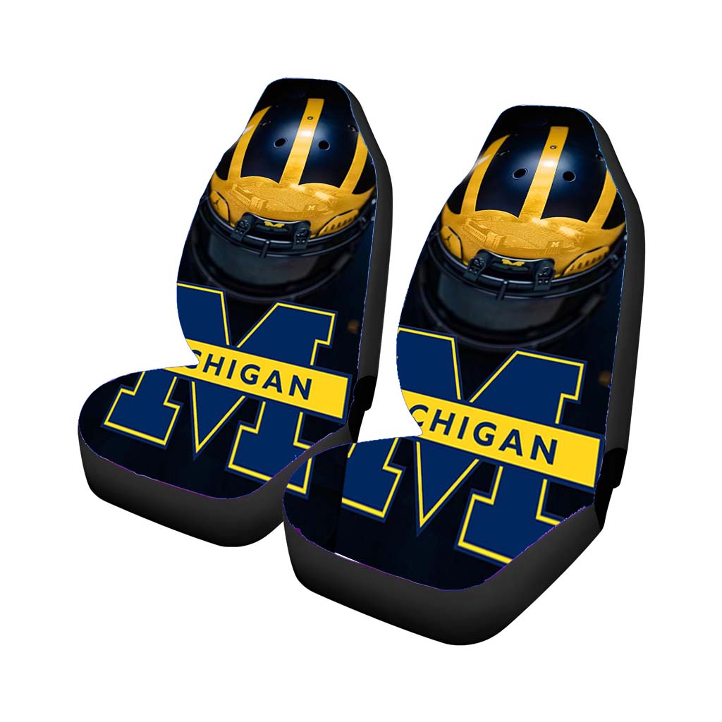 Michigan Wolverines Helmet Car Seat Covers