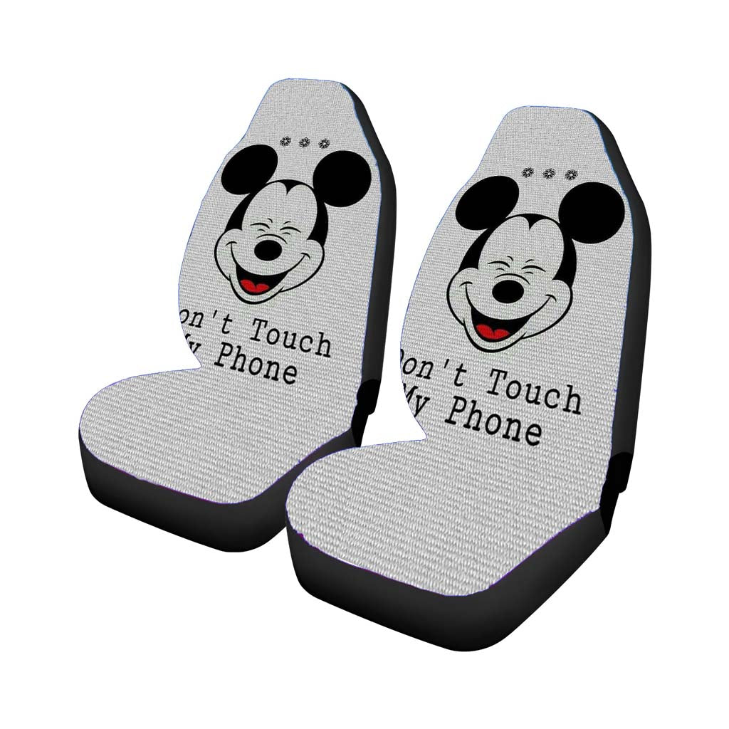Mickey Mouse Saying Dont Touch My Car Seat Covers
