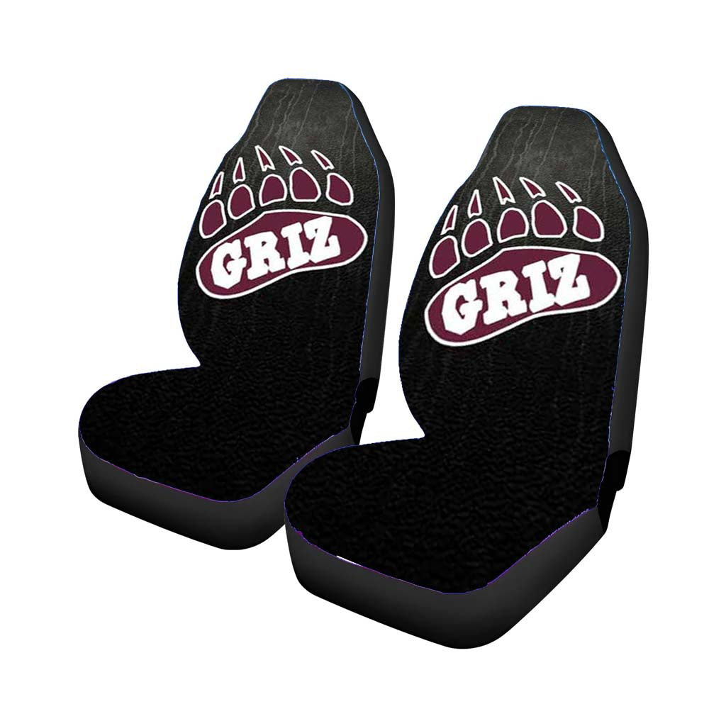 Montana Griz Logo On Texture Car Seat Covers