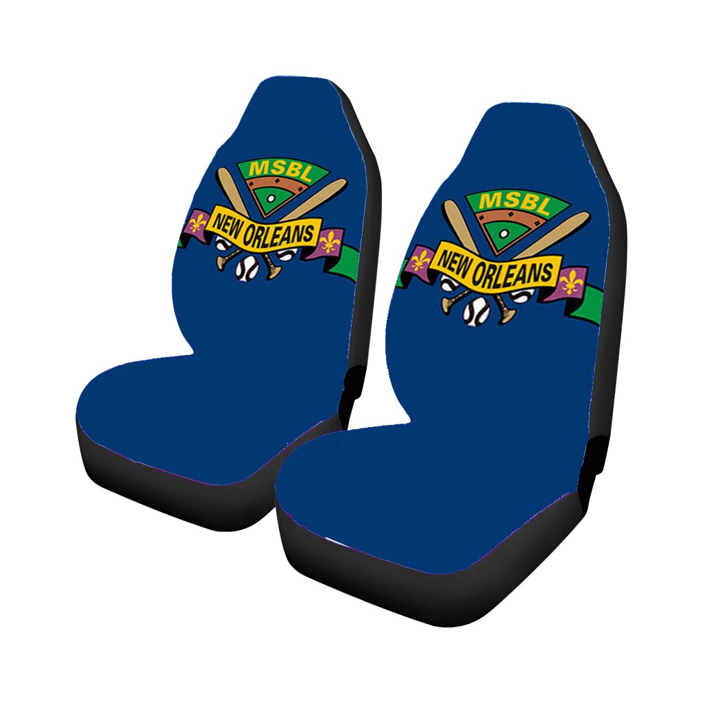 Msbl New Orleans Baseball Logo Blue Car Seat Cover Waterproof Protection