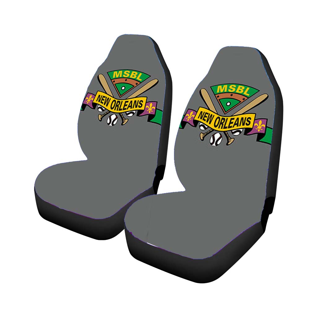 Msbl New Orleans Baseball Logo Gray Car Seat Covers