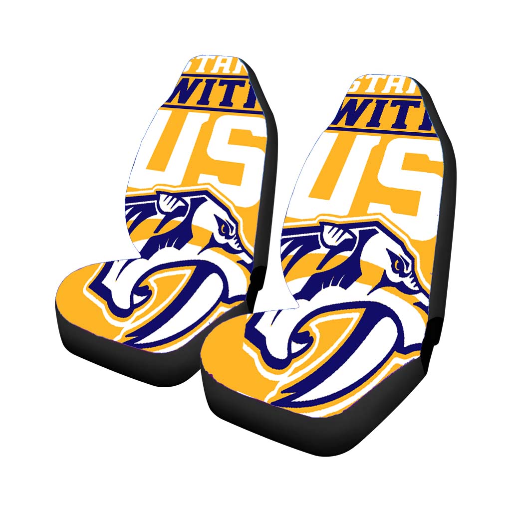 Nashville Predators Stand With Us Yellow Car Seat Covers