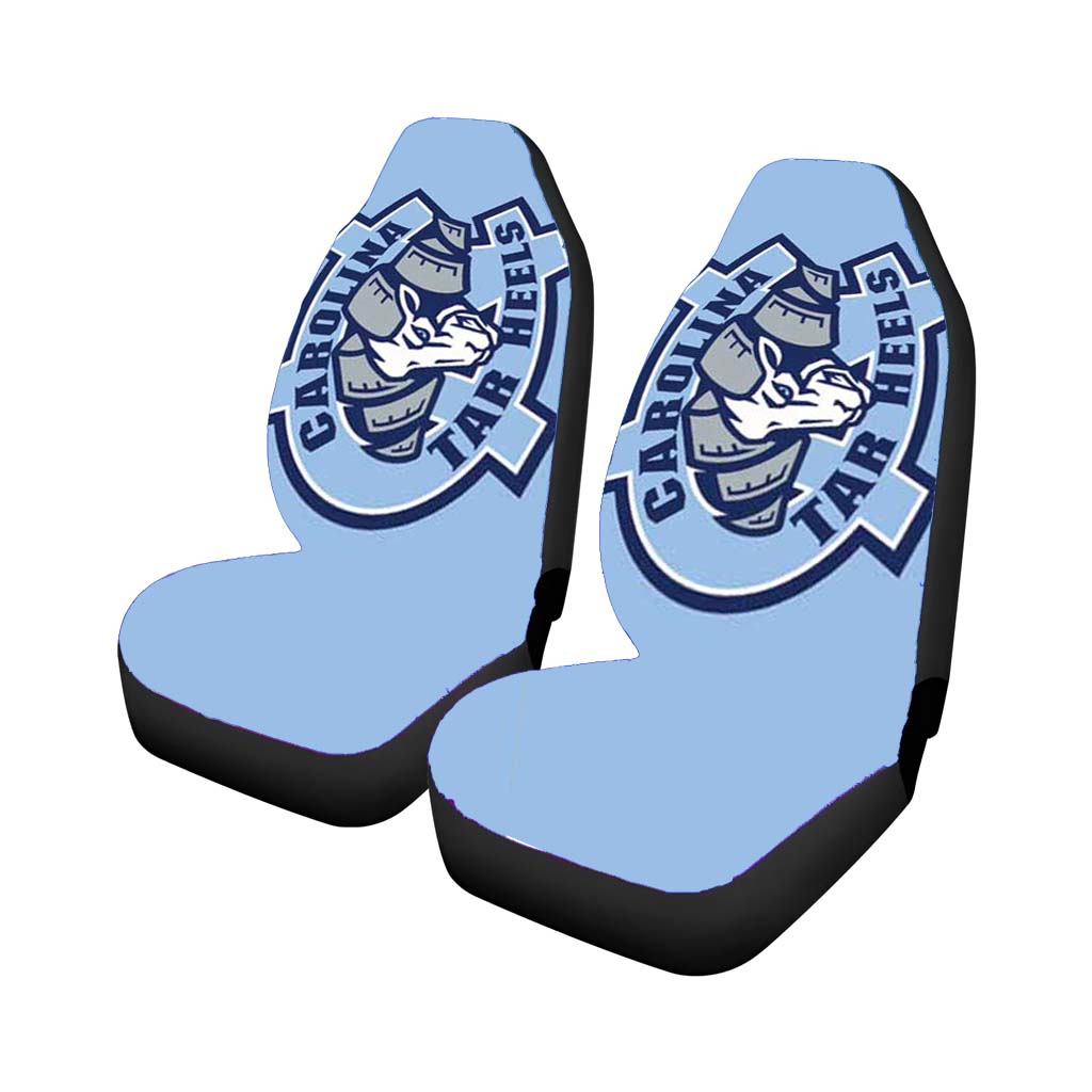 Nc Tarheels Logo On Blue Car Seat Covers