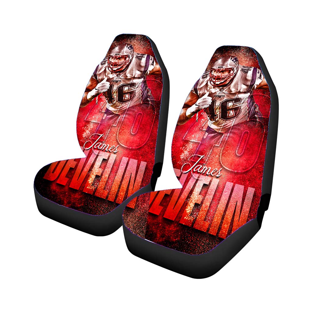 New England Patriots James Develin Car Seat Covers