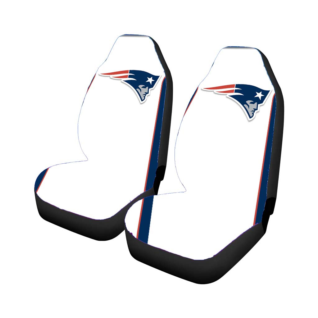New England Patriots Jersey White Car Seat Covers