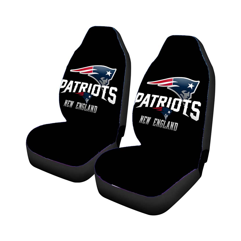New England Patriots Logo Black Car Seat Cover Waterproof Protection