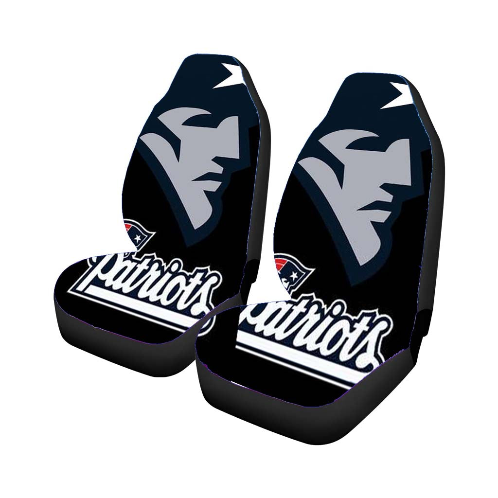 New England Patriots Logo Black Background Car Seat Covers