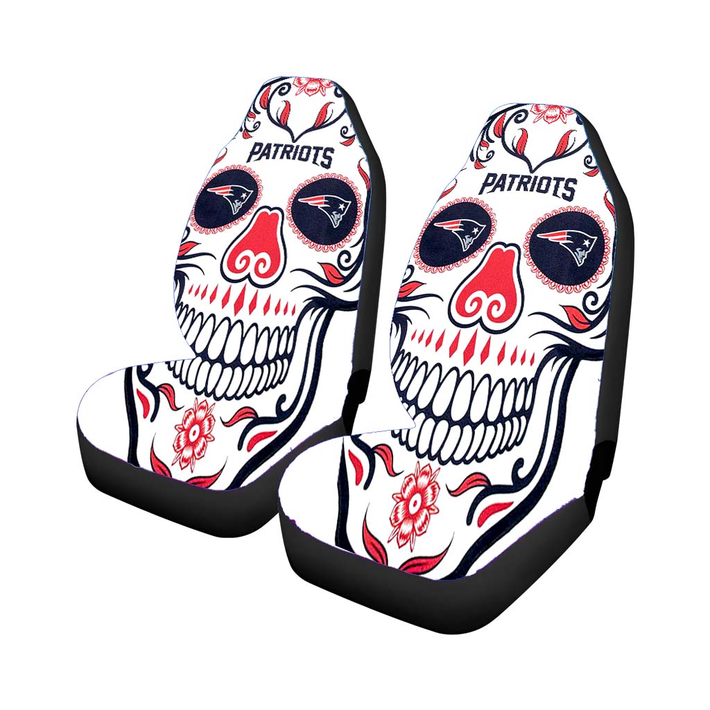 New England Patriots Skull Car Seat Covers