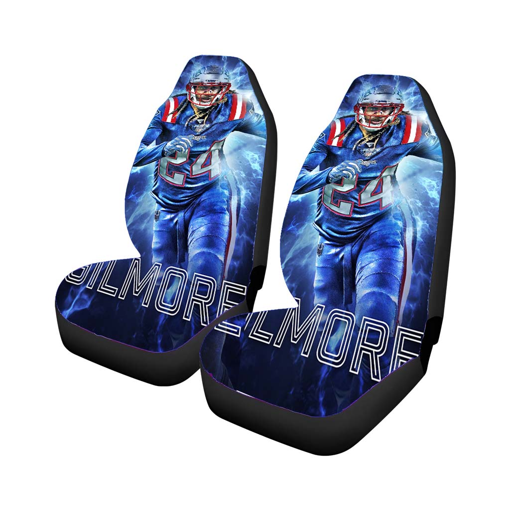 New England Patriots Stephon Gilmore 2 Car Seat Covers