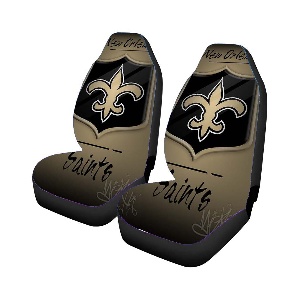 New Orleans Saints, Black, Drew Brees, Car Seat Covers