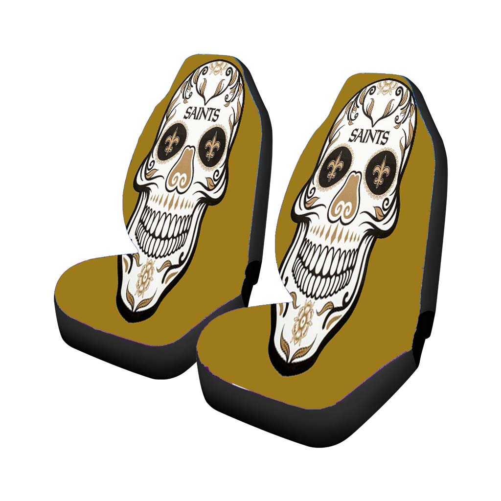 New Orleans Saints Skull Car Seat Covers