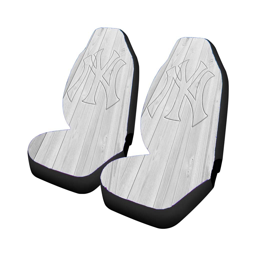 New York Yankees Embossed Logo Wood Wallpaper Car Seat Covers