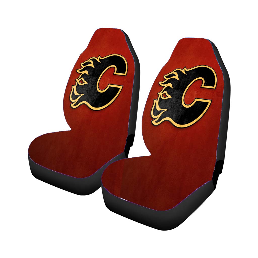 Nhl Calgary Flames Sport Logo Car Seat Cover Waterproof Protection