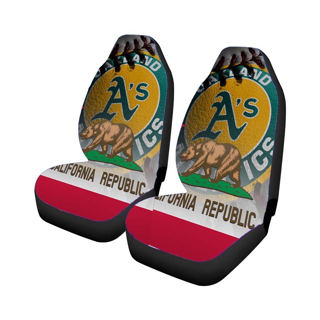 Oakland Athletics Logo California Republic Car Seat Covers
