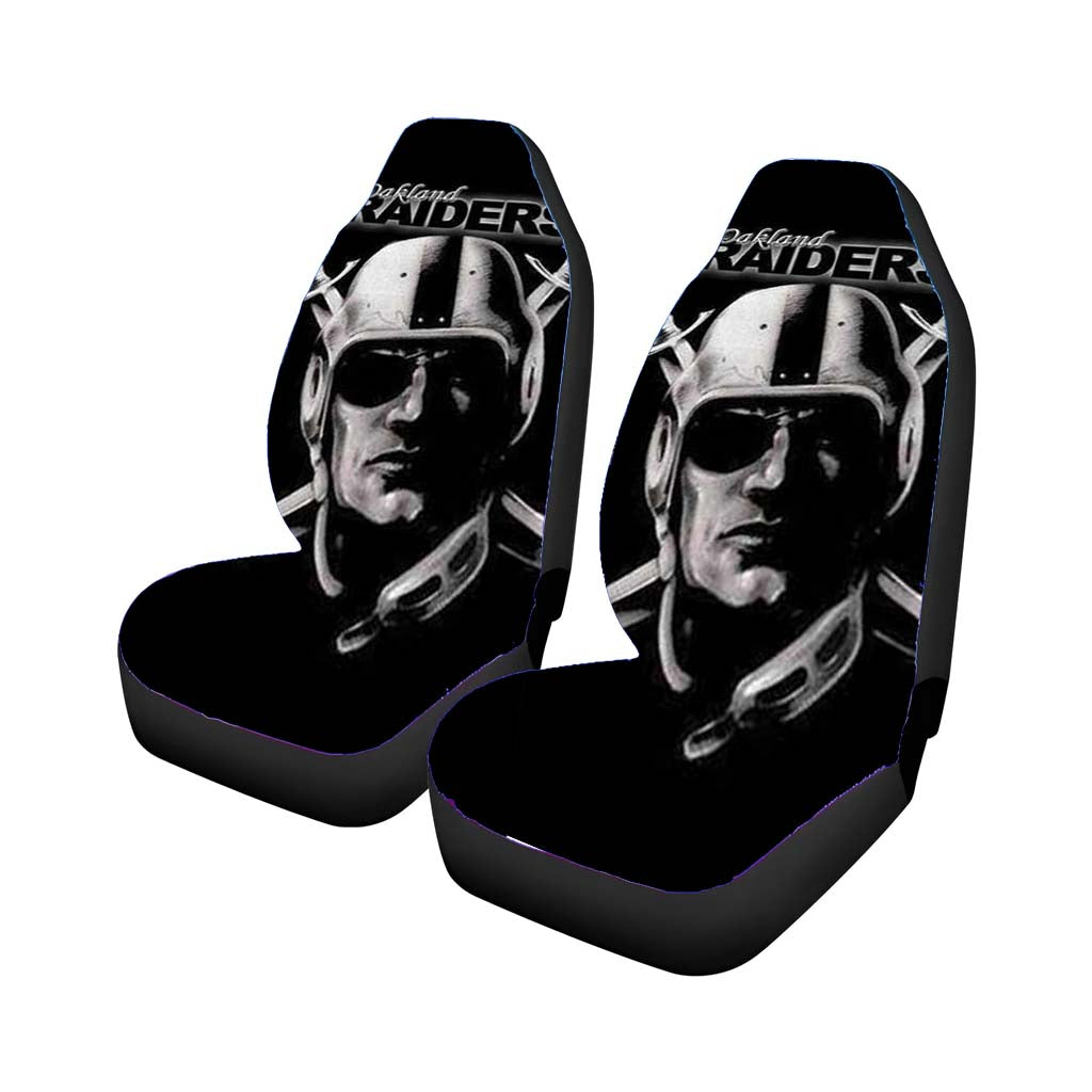 Oakland Raiders Face Car Seat Cover Waterproof Protection