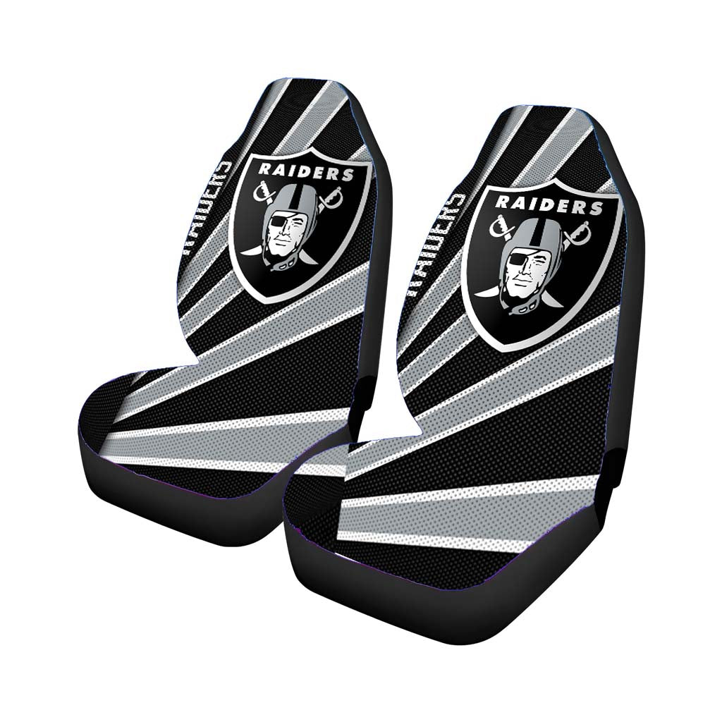 Oakland Raiders Stripe Wallpaper Car Seat Cover Waterproof Protection