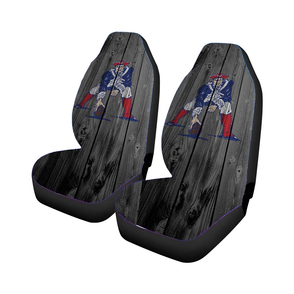 Old England Patriots Nfl Logo Dark Wood Wallpaper Car Seat Covers