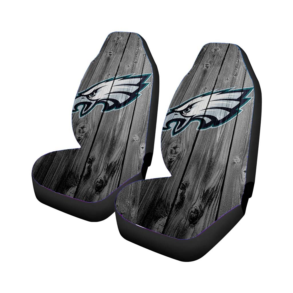 Philadelphia Eagle Logo Wood Texture Wallpapers Car Seat Covers