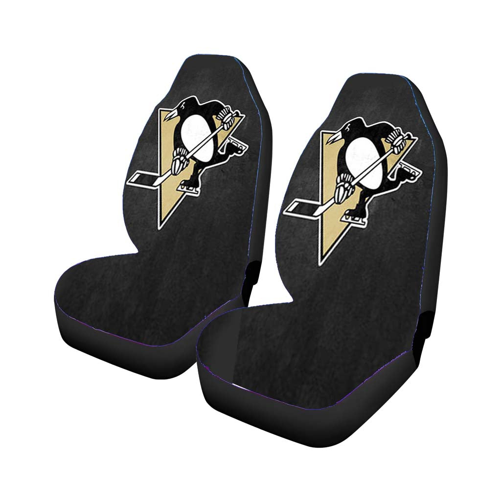 Pittsburgh Penguins Logo Dark Gray Car Seat Covers