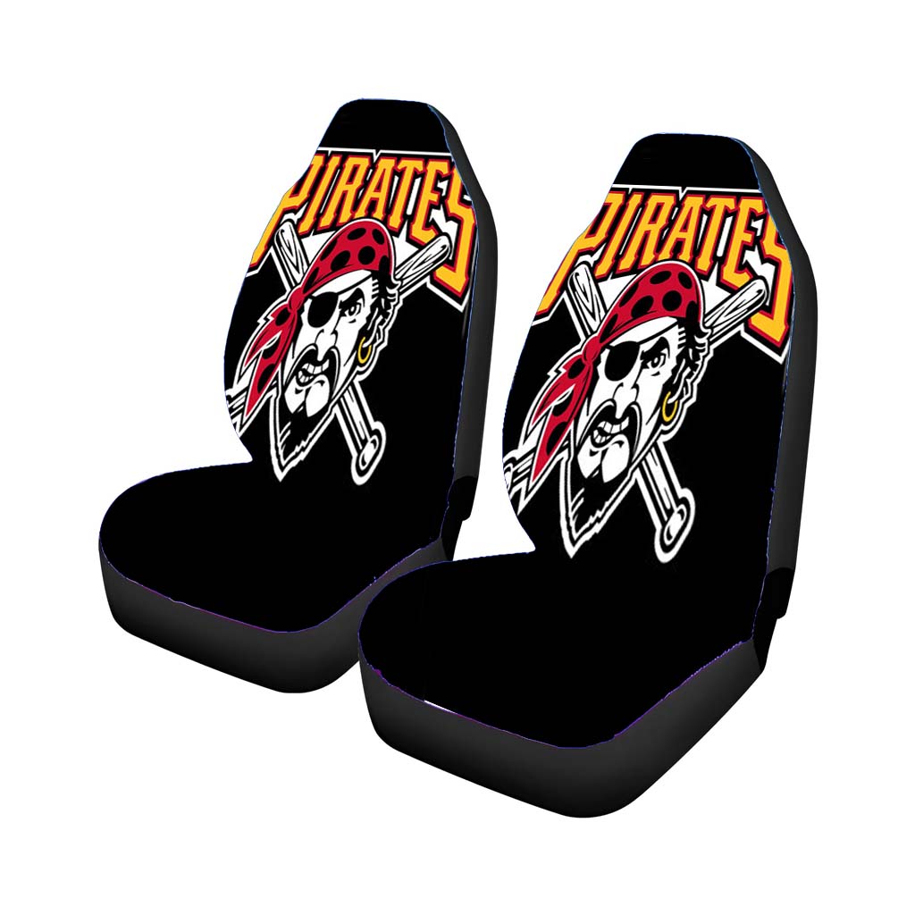 Pittsburgh Pirates Black Background Rear Car Seat Covers