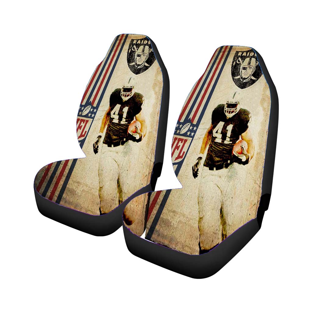 Placa Decorativa Nfl Raiders Parede Car Seat Covers
